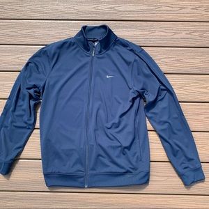 Nike Performance Zip Up,  semi turtle neck, Navy Blue, Large, MINT